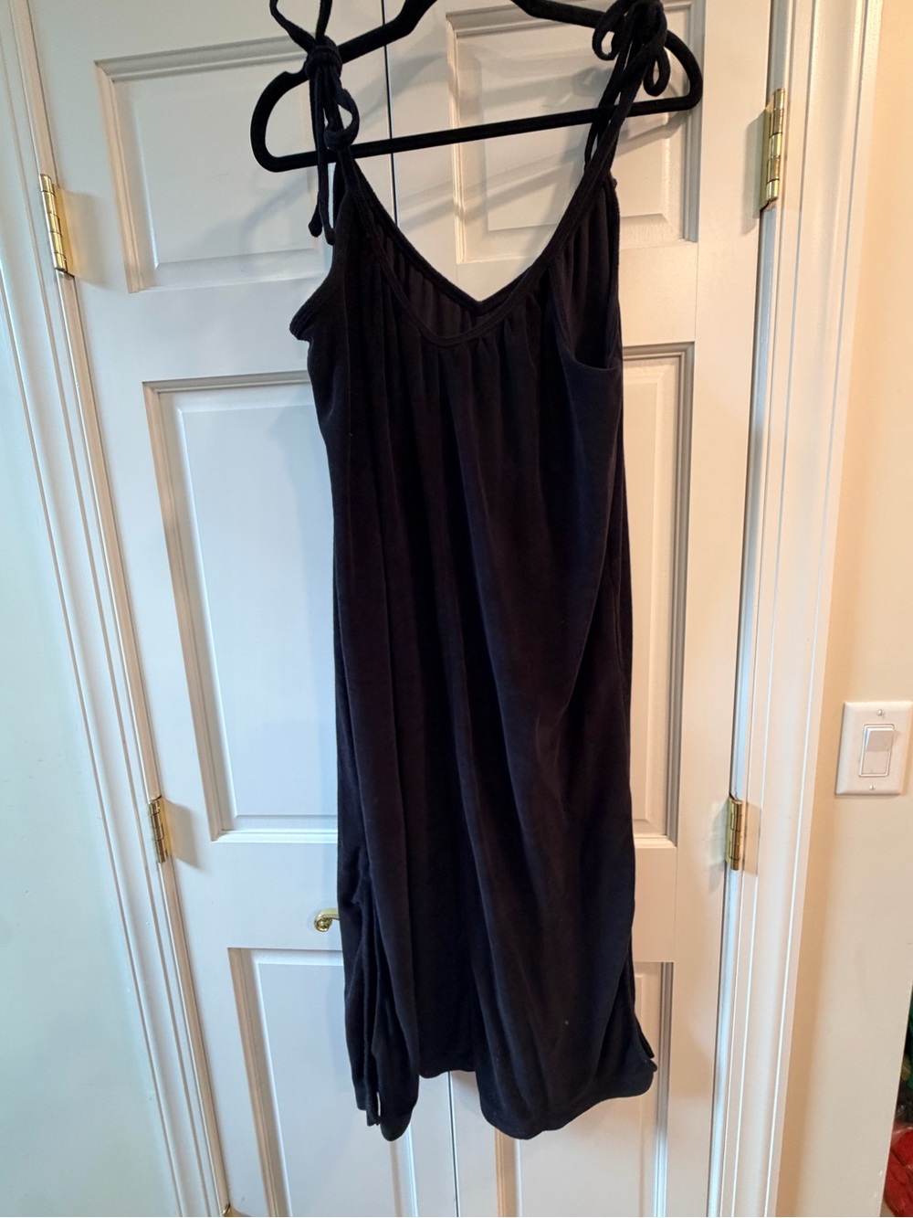 Old Navy Black Tie-Shoulder Midi Coverup Dress